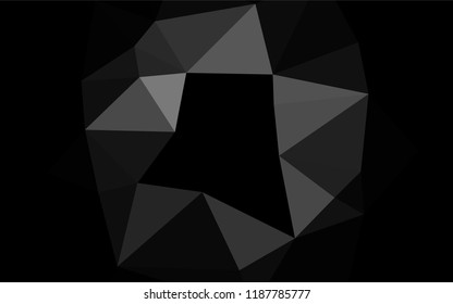 Light Silver, Gray vector hexagon mosaic texture. A vague abstract illustration with gradient. The polygonal design can be used for your web site.