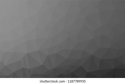 Light Silver, Gray vector hexagon mosaic cover. Colorful abstract illustration with gradient. The polygonal design can be used for your web site.