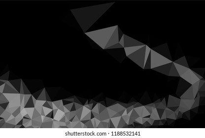 Light Silver, Gray vector hexagon mosaic texture. Creative illustration in halftone style with gradient. Brand new design for your business.
