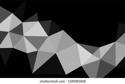 Light Silver, Gray vector hexagon mosaic cover. Shining illustration, which consist of triangles. The best triangular design for your business.