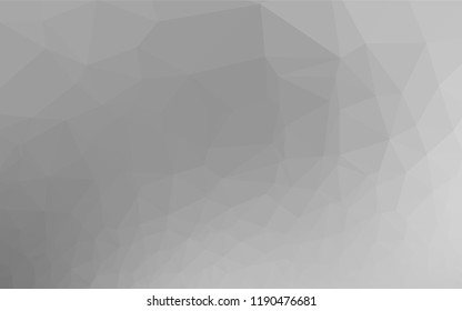 Light Silver, Gray vector hexagon mosaic template. A vague abstract illustration with gradient. The completely new template can be used for your brand book.