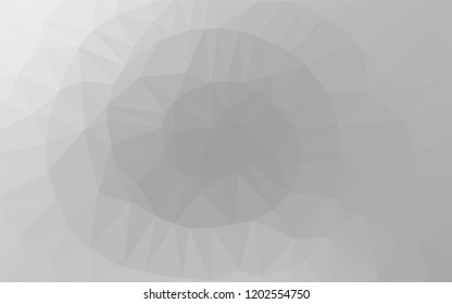 Light Silver, Gray vector hexagon mosaic template. Shining illustration, which consist of triangles. Brand new design for your business.