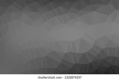 Light Silver, Gray vector hexagon mosaic texture. Geometric illustration in Origami style with gradient.  Brand new style for your business design.