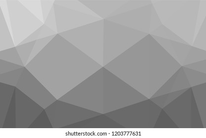 Light Silver, Gray vector hexagon mosaic texture. Shining illustration, which consist of triangles. Brand new style for your business design.