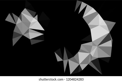 Light Silver, Gray vector hexagon mosaic template. An elegant bright illustration with gradient. The template can be used as a background for cell phones.