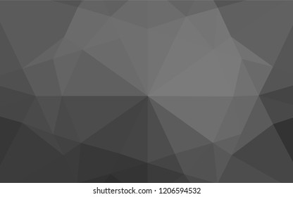 Light Silver, Gray vector hexagon mosaic template. Modern geometrical abstract illustration with gradient. A new texture for your design.