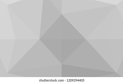 Light Silver, Gray vector hexagon mosaic cover. Creative illustration in halftone style with gradient. Brand new style for your business design.
