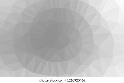 Light Silver, Gray vector hexagon mosaic template. Creative geometric illustration in Origami style with gradient. A completely new design for your business.