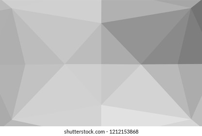 Light Silver, Gray vector hexagon mosaic cover. Shining colored illustration in a Brand new style. The best triangular design for your business.
