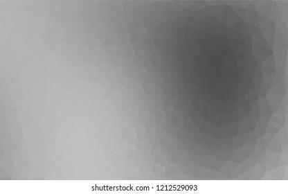 Light Silver, Gray vector hexagon mosaic texture. Creative geometric illustration in Origami style with gradient. Brand new style for your business design.