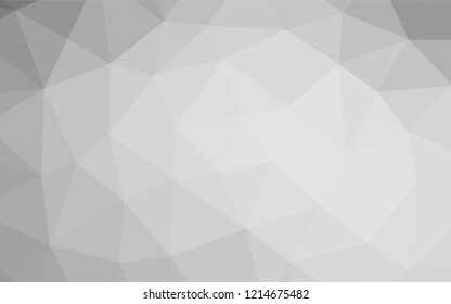 Light Silver, Gray vector hexagon mosaic texture. An elegant bright illustration with gradient. A completely new design for your business.