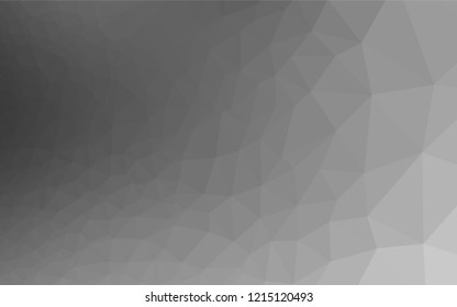 Light Silver, Gray vector hexagon mosaic template. Colorful abstract illustration with gradient. The completely new template can be used for your brand book.