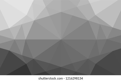 Light Silver, Gray vector hexagon mosaic cover. Modern geometrical abstract illustration with gradient. The polygonal design can be used for your web site.