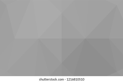 Light Silver, Gray vector hexagon mosaic texture. A sample with polygonal shapes. A new texture for your design.