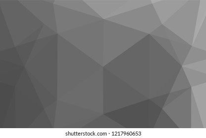 Light Silver, Gray vector hexagon mosaic template. Brand new colored illustration in blurry style with gradient. The best triangular design for your business.