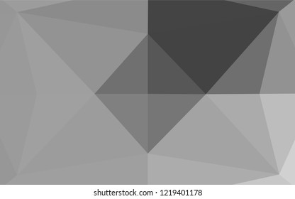 Light Silver, Gray vector hexagon mosaic template. A sample with polygonal shapes. The elegant pattern can be used as part of a brand book.