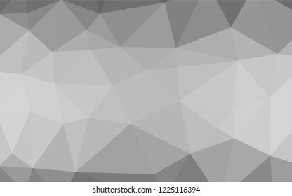 Light Silver, Gray vector hexagon mosaic cover. Modern geometrical abstract illustration with gradient. The textured pattern can be used for background.
