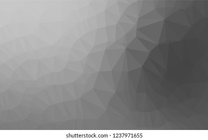 Light Silver, Gray vector hexagon mosaic template. Creative geometric illustration in Origami style with gradient. The best triangular design for your business.