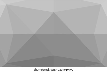 Light Silver, Gray vector hexagon mosaic cover. Creative geometric illustration in Origami style with gradient. Brand new style for your business design.