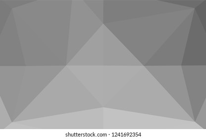Light Silver, Gray vector hexagon mosaic cover. A completely new color illustration in a vague style. The best triangular design for your business.