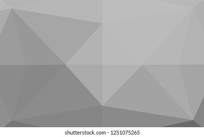 Light Silver, Gray vector hexagon mosaic texture. Glitter abstract illustration with an elegant design. The completely new template can be used for your brand book.