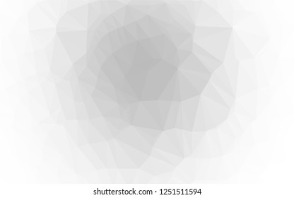 Light Silver, Gray vector hexagon mosaic cover. Creative illustration in halftone style with gradient. The template can be used as a background for cell phones.