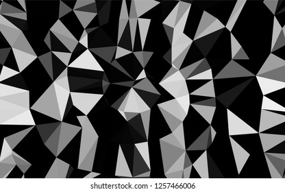 Light Silver, Gray vector hexagon mosaic texture. Creative geometric illustration in Origami style with gradient. The best triangular design for your business.