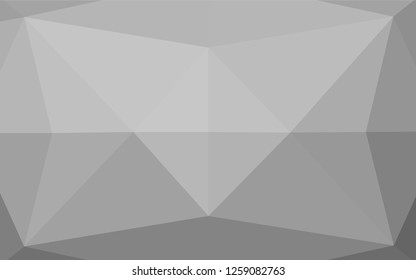 Light Silver, Gray vector hexagon mosaic cover. A completely new color illustration in a vague style. A new texture for your design.