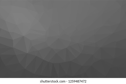 Light Silver, Gray vector hexagon mosaic template. A sample with polygonal shapes. The best triangular design for your business.