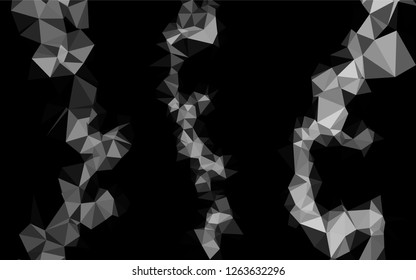 Light Silver, Gray vector hexagon mosaic texture. A vague abstract illustration with gradient. Brand new design for your business.