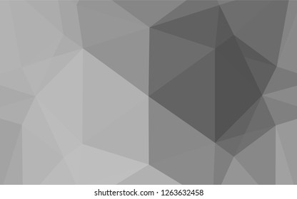 Light Silver, Gray vector hexagon mosaic template. An elegant bright illustration with gradient. The textured pattern can be used for background.