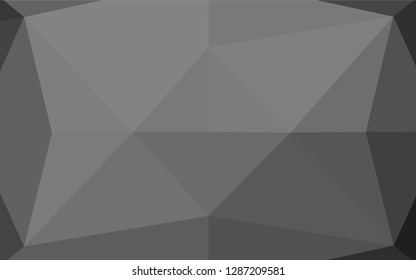 Light Silver, Gray vector hexagon mosaic cover. Creative illustration in halftone style with gradient. A completely new design for your business.
