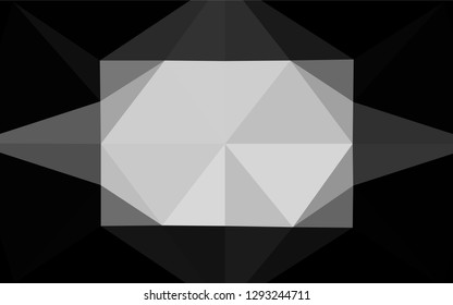 Light Silver, Gray vector hexagon mosaic template. Modern geometrical abstract illustration with gradient. A completely new design for your business.