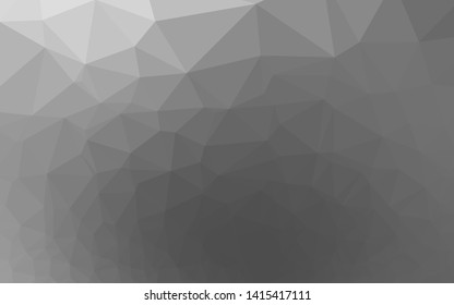 Light Silver, Gray vector hexagon mosaic texture. A vague abstract illustration with gradient. The best triangular design for your business.