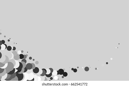 Light Silver, Gray vector illustration which consist of circles. Dotted gradient design for your business. Creative geometric background in halftone style with colored spots.