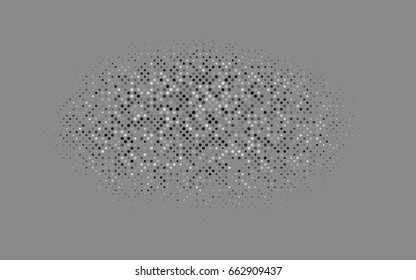 Light Silver, Gray vector illustration which consist of circles. Dotted gradient design for your business. Creative geometric background in halftone style with colored spots.
