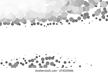 Light Silver, Gray vector illustration which consist of circles. Dotted gradient design for your business. Creative geometric background in halftone style with colored spots.