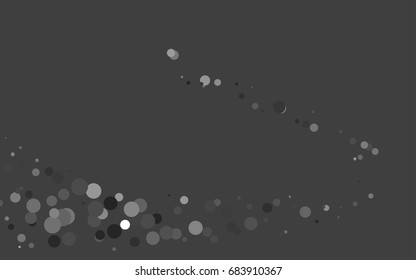 Light Silver, Gray vector illustration which consist of circles. Dotted gradient design for your business. Creative geometric background in halftone style with colored spots.