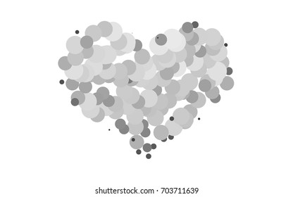 Light Silver, Gray vector illustration which consist of circles. Dotted gradient design for your business. Creative geometric background in halftone style with colored spots.