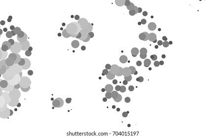 Light Silver, Gray vector illustration which consist of circles. Dotted gradient design for your business. Creative geometric background in halftone style with colored spots.