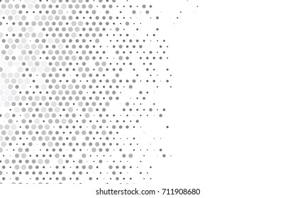 Light Silver, Gray vector illustration which consist of circles. Dotted gradient design for your business. Creative geometric background in halftone style with colored spots.