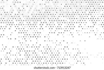 Light Silver, Gray vector illustration which consist of circles. Dotted gradient design for your business. Creative geometric background in halftone style with colored spots.