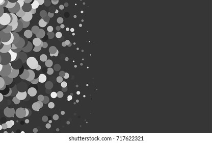 Light Silver, Gray vector illustration which consist of circles. Dotted gradient design for your business. Creative geometric background in halftone style with colored spots.