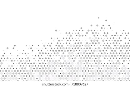 Light Silver, Gray vector illustration which consist of circles. Dotted gradient design for your business. Creative geometric background in halftone style with colored spots.
