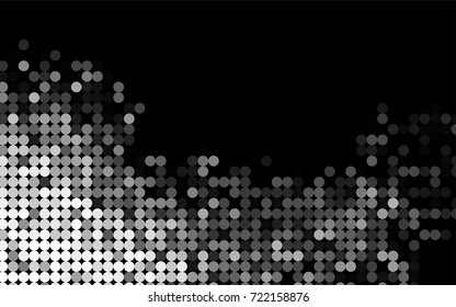 Light Silver, Gray vector illustration which consist of circles. Dotted gradient design for your business. Creative geometric background in halftone style with colored spots.