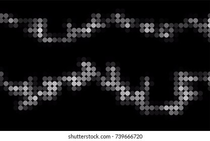 Light Silver, Gray vector illustration which consist of circles. Dotted gradient design for your business. Creative geometric background in halftone style with colored spots.