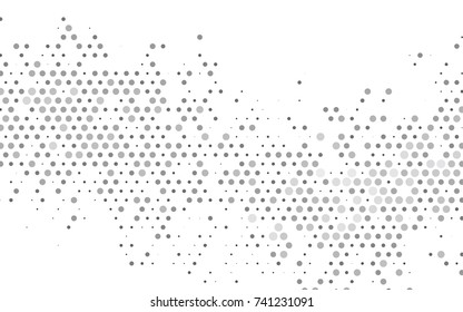 Light Silver, Gray vector illustration which consist of circles. Dotted gradient design for your business. Creative geometric background in halftone style with colored spots.