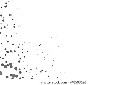 Light Silver, Gray vector illustration which consist of circles. Dotted gradient design for your business. Creative geometric background in halftone style with colored spots.