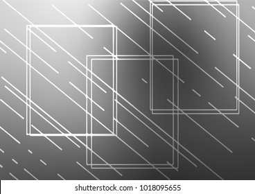 Light Silver, Gray vector indian curved background. Shining colored illustration with doodles in Zen tangle style. A new texture for your design.