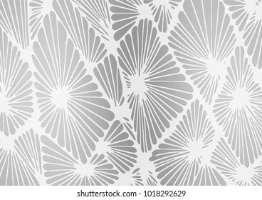 Light Silver, Gray vector indian curved template. A vague abstract illustration with doodles in Indian style. Brand-new design for your business.